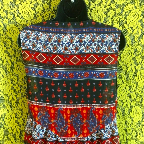 Maxi Sheer Boho Open Draped Cover Up Kimono - Picture 4 of 6